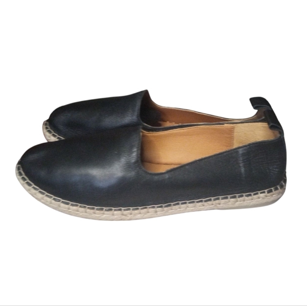 Tsonga South Africa Leather Espadrille In Black Delta Size 42 9 - Picture 3 of 8